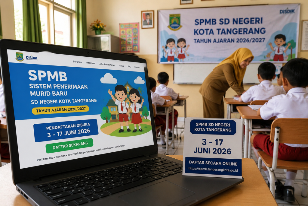 SPMB SD Negeri Kota Tangerang Dibuka hingga 17 Juni 2026