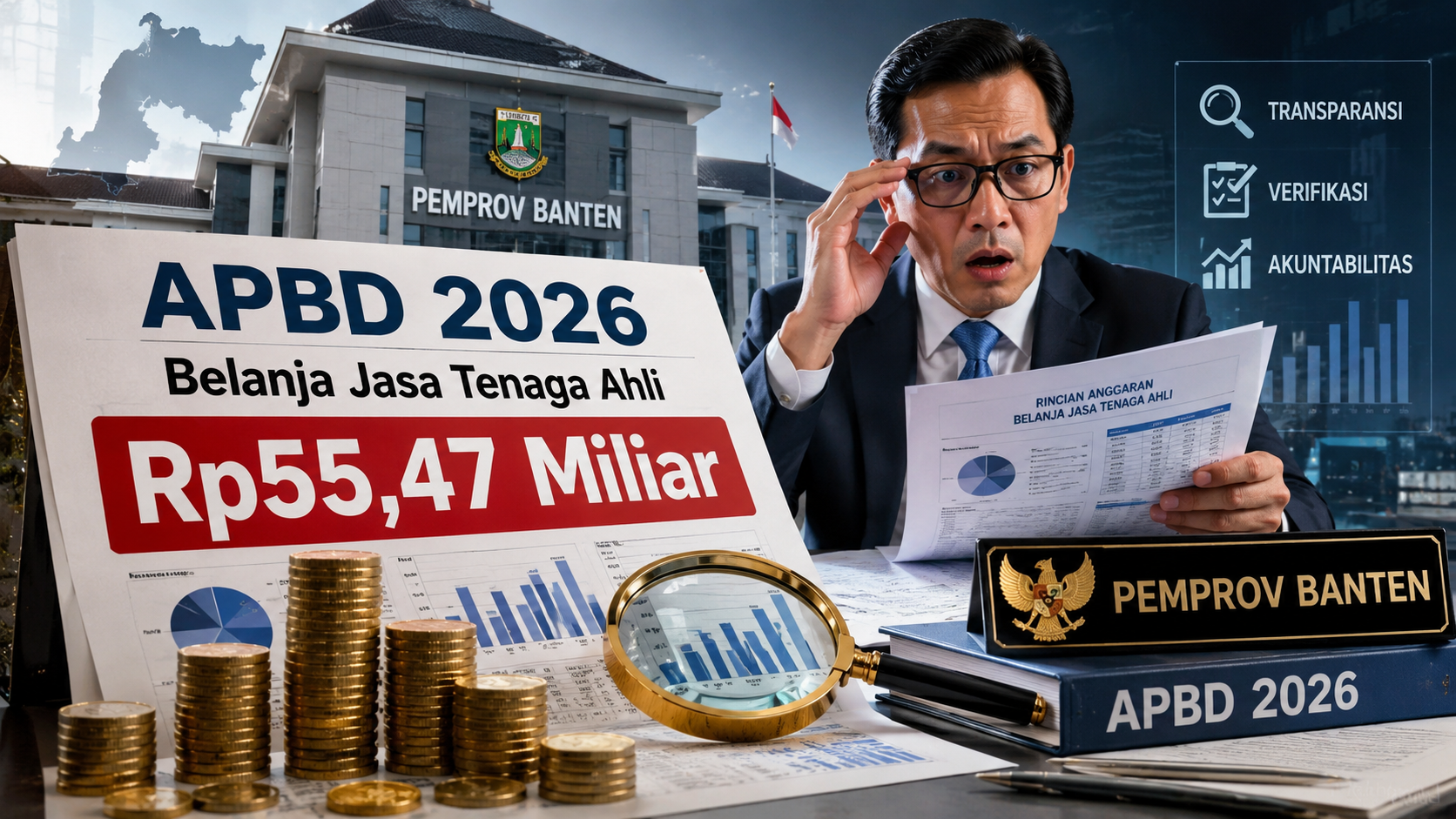 Anggaran Tenaga Ahli Banten Tembus Rp55,47 Miliar, BPKAD Kaget