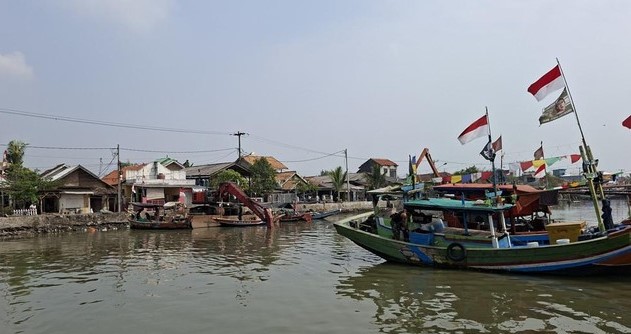 pengerukan muara karangantu, kota serang banten
