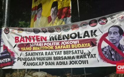 Spanduk Penolakan Safari Jokowi Terpasang di Tangerang, PSI Beri Tanggapan