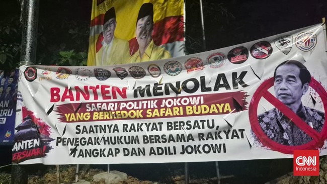 Spanduk Penolakan Safari Jokowi Terpasang di Tangerang, PSI Beri Tanggapan