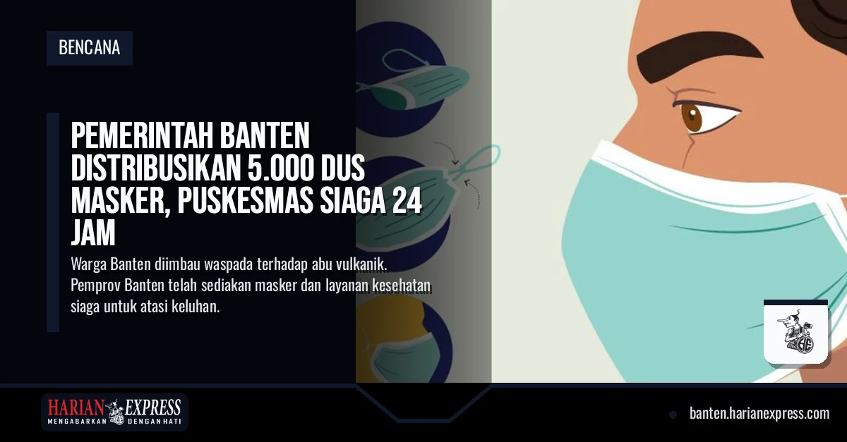 Pemerintah Banten Distribusikan 5.000 Dus Masker, Puskesmas Siaga 24 Jam