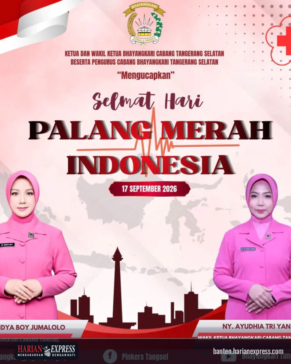 Bhayangkari Tangsel Beri Ucapan Hari Palang Merah