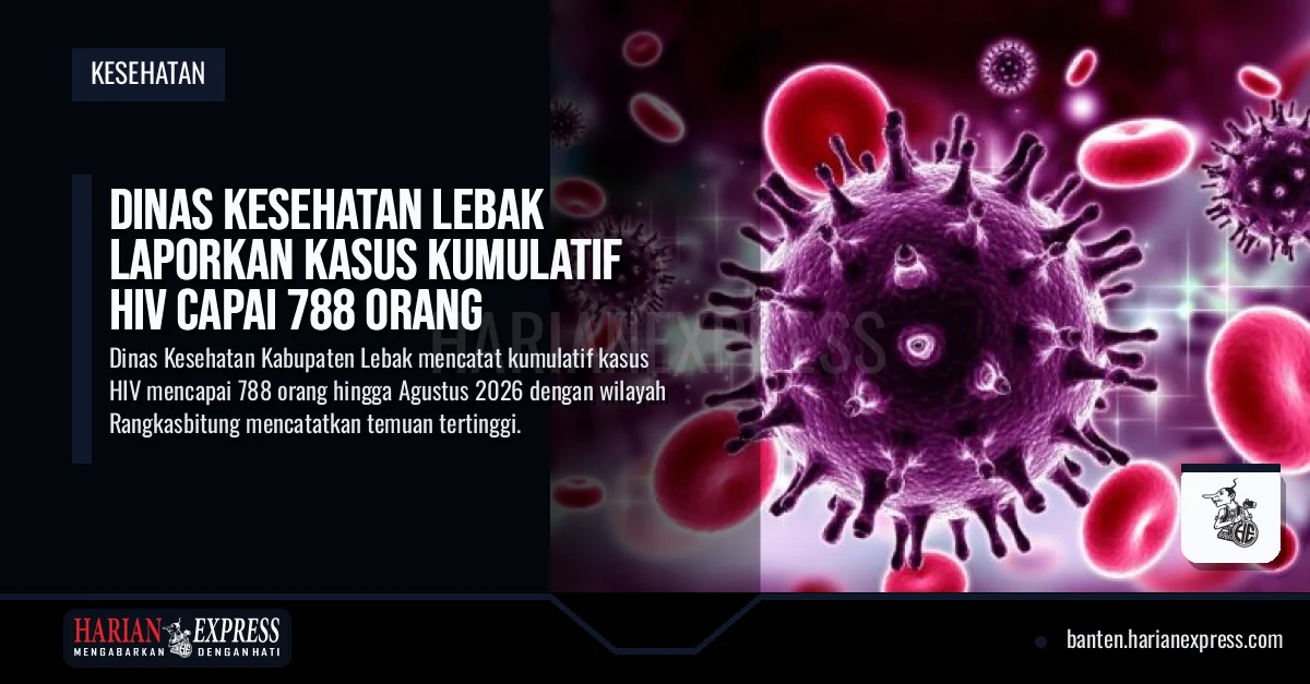 Dinas Kesehatan Lebak Laporkan Kasus Kumulatif HIV Capai 788 Orang