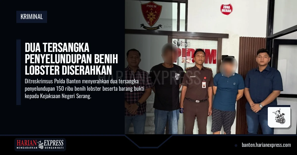 Dua Tersangka Penyelundupan Benih Lobster Diserahkan