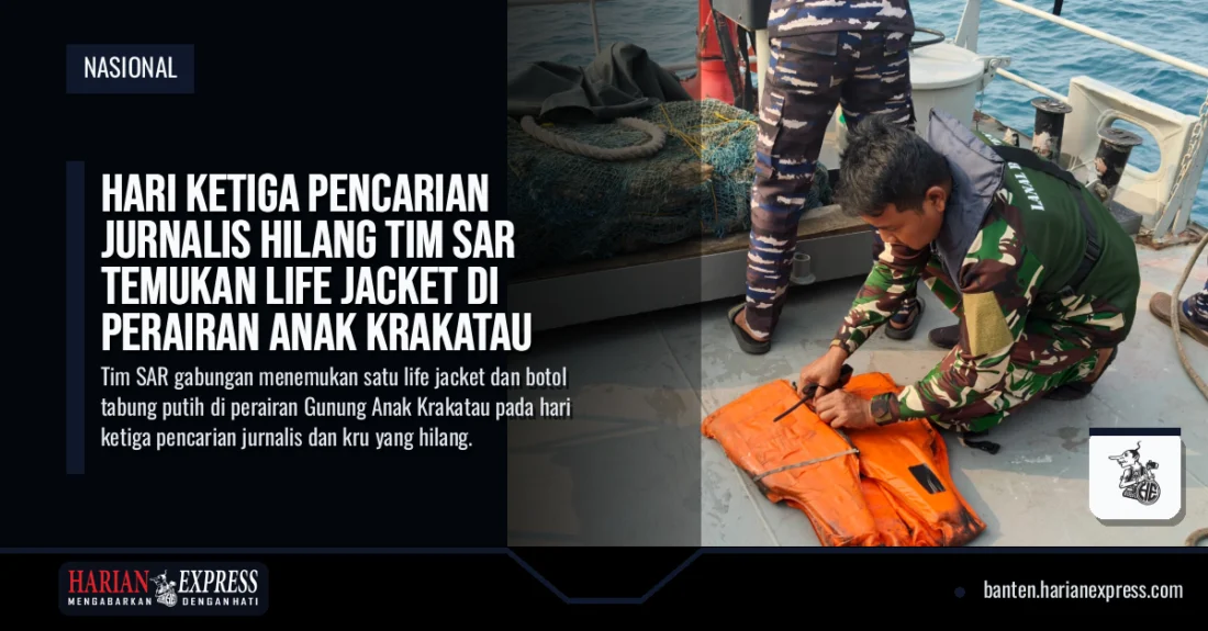 Hari Ketiga Pencarian Jurnalis Hilang Tim Sar Temukan Life Jacket Di Perairan Anak Krakatau