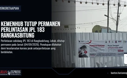 Kemenhub Tutup Permanen Perlintasan JPL 183 Rangkasbitung