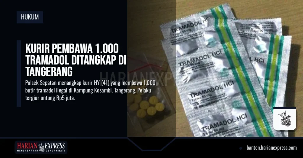 Kurir Pembawa 1.000 Tramadol Ditangkap di Tangerang