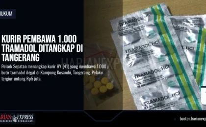Kurir Pembawa 1.000 Tramadol Ditangkap di Tangerang