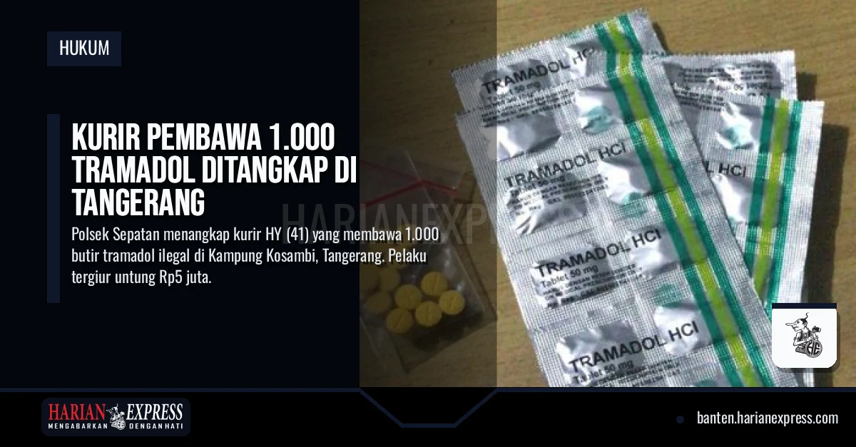 Kurir Pembawa 1.000 Tramadol Ditangkap di Tangerang