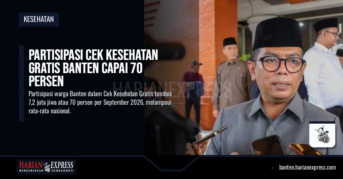 Partisipasi Cek Kesehatan Gratis Banten Capai 70 Persen