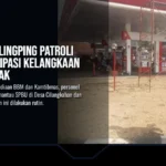 Polsek Malingping Patroli SPBU Antisipasi Kelangkaan BBM di Lebak