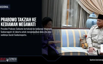 Prabowo Takziah ke Kediaman Megawati