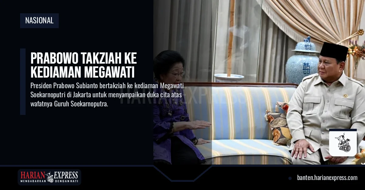 Prabowo Takziah ke Kediaman Megawati