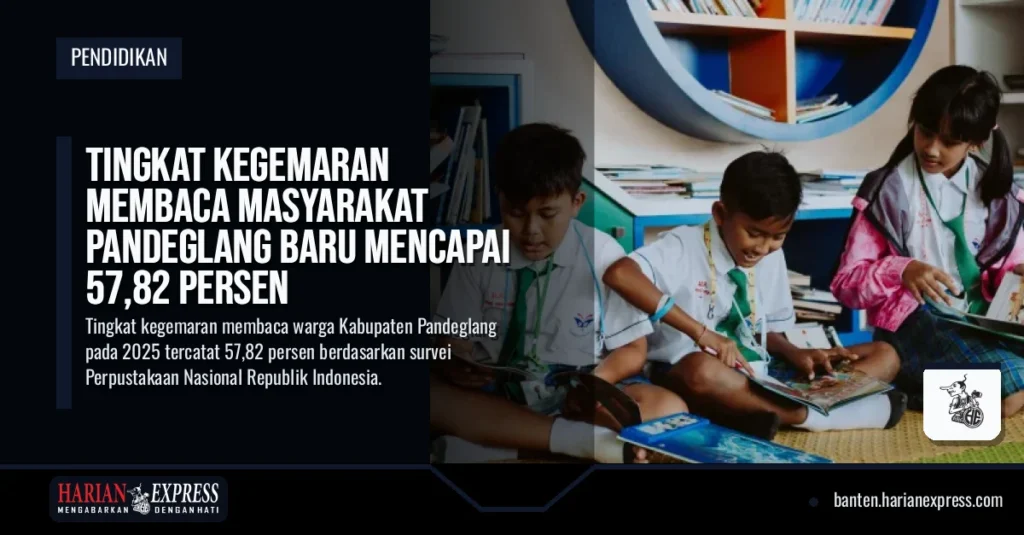 Tingkat Kegemaran Membaca Masyarakat Pandeglang Baru Mencapai 57,82 Persen