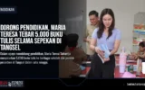 Dorong Pendidikan, Maria Teresa Tebar 5.000 Buku Tulis Selama Sepekan di Tangsel