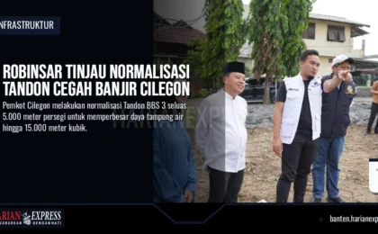 Robinsar Tinjau Normalisasi Tandon Cegah Banjir Cilegon