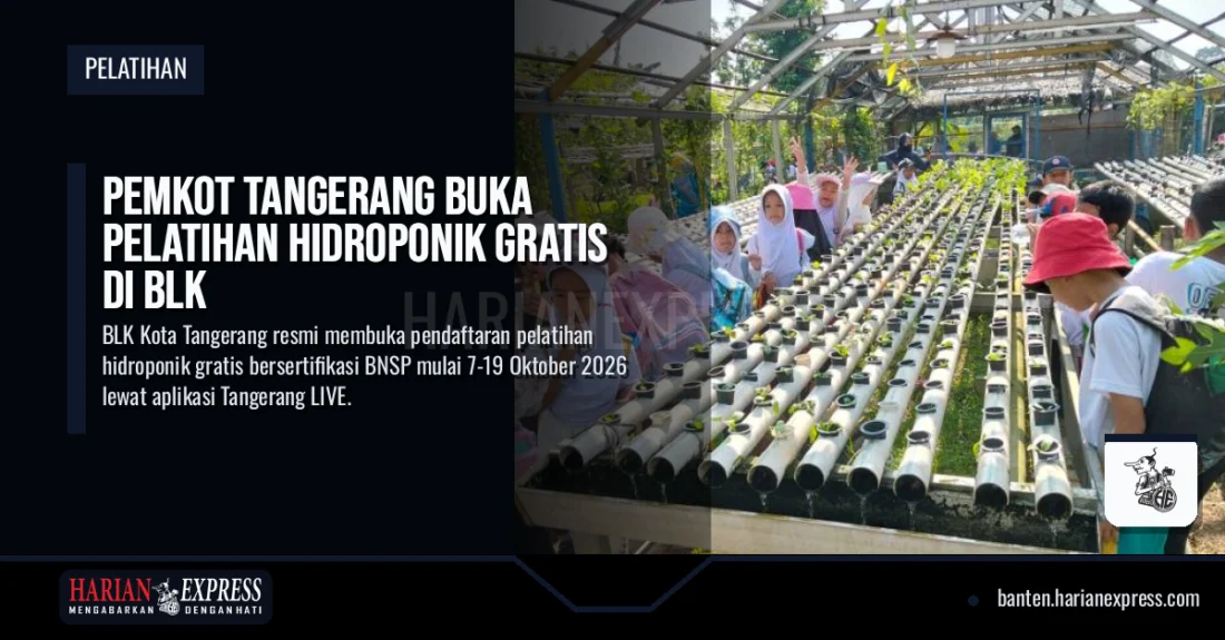 Pemkot Tangerang Buka Pelatihan Hidroponik Gratis di BLK