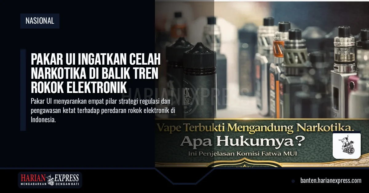 Pakar UI Ingatkan Celah Narkotika di Balik Tren Rokok Elektronik